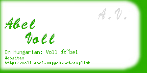 abel voll business card